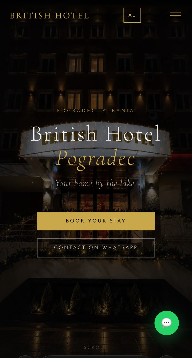 The same site on a phone